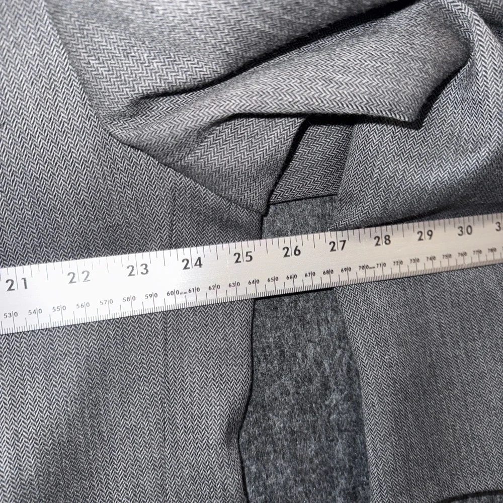 Zagato Blazer Men Super‎ 100's 48R Wool Gray Pockets Suit Jacket Padded Shoulder